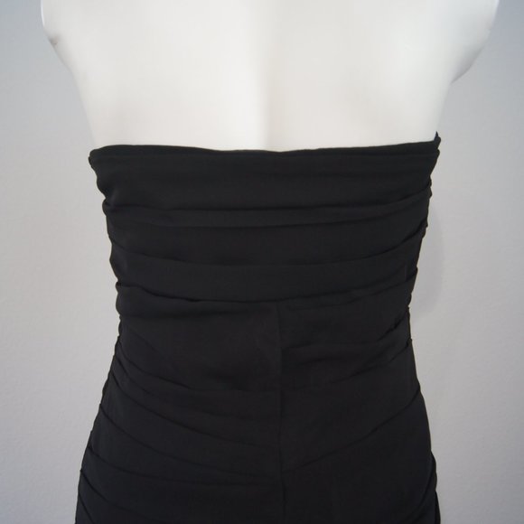 Torn By Ronny Kobo Strapless Dress Bustier Size Small Side Ruffles - Picture 7 of 10